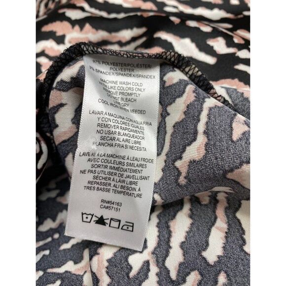 Calvin Klein Midi Skirt Women's Medium Black White Tiger‎ Print Stretchy NEW - Picture 6 of 9